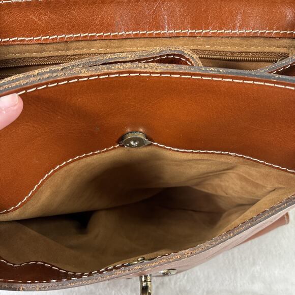 PATRICIA NASH Medium Leather Backpack Vintage Benefits Charity - Picture 13 of 16